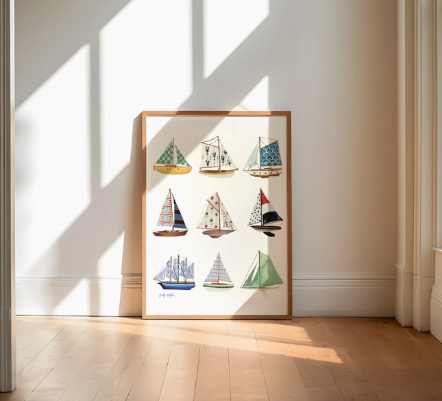 Nautical Sailboat Art Print