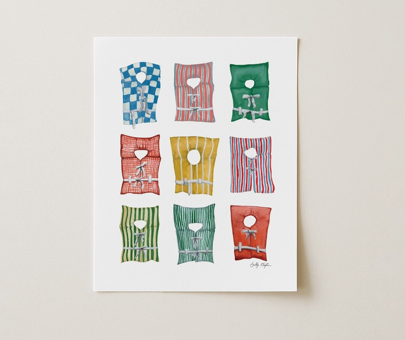 East Coast Life Vest Art Print