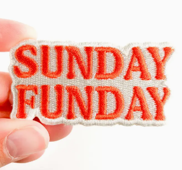 Sunday Funday, iron on patch