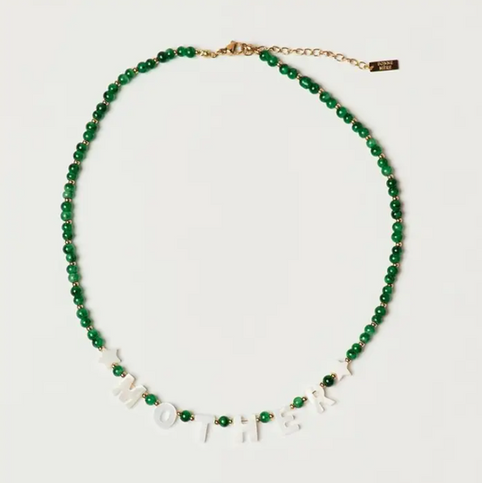 Mother Gemstone Necklace- Green