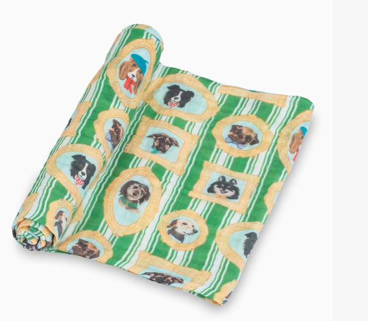 Baby Muslin Swaddle Blanket Dog Gallery