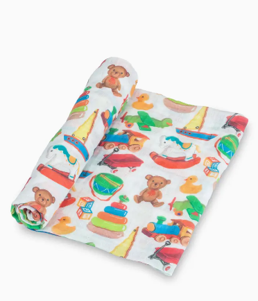 Baby Muslin Swaddle Blanket Toy Chest