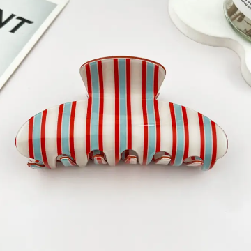 Americana Stripe Claw Hair Clip