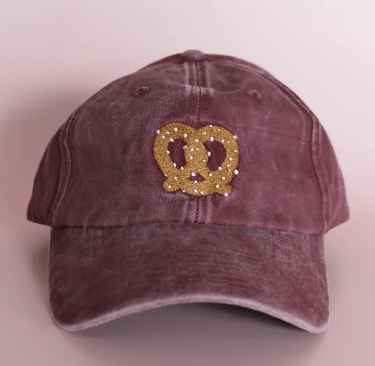 Embroidered Pretzel Hat