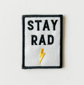 Stay Rad, iron on patch