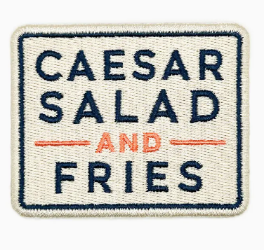 Caesar Salad & Fries Pls, iron on patch