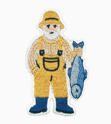Fisherman, iron on patch