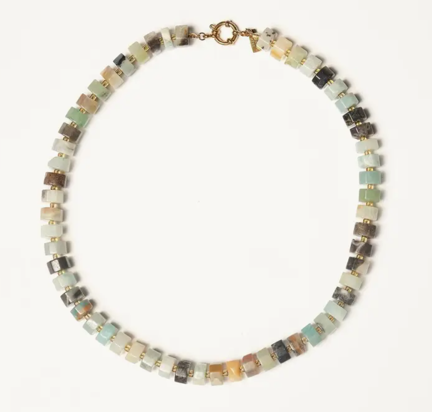 Large Beaded Amazonite Gemstone Necklace