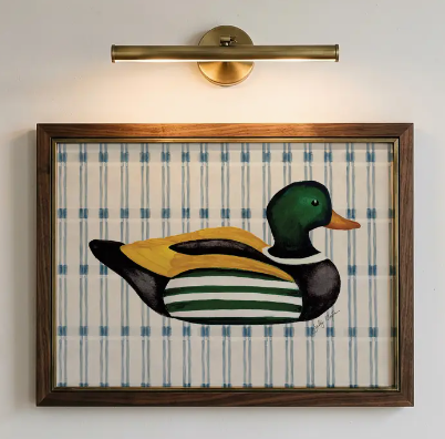 Americana Green Duck Decoy Art Print