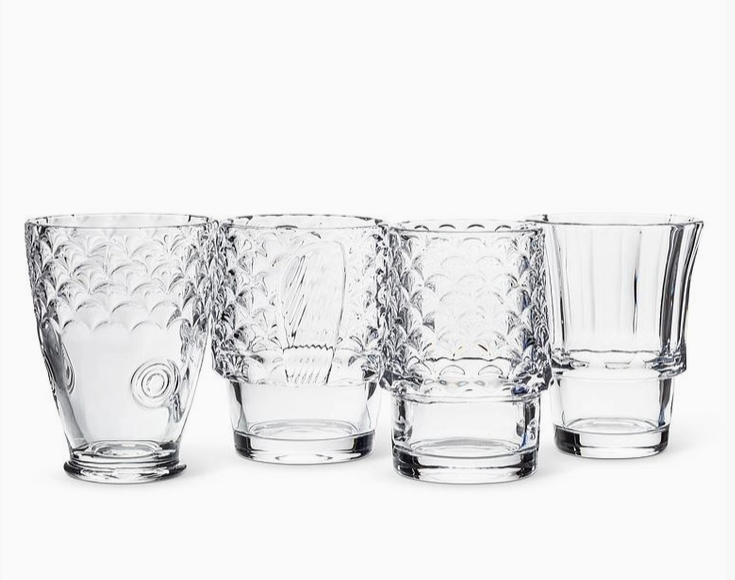 Stacked Fish Glasses set of 4