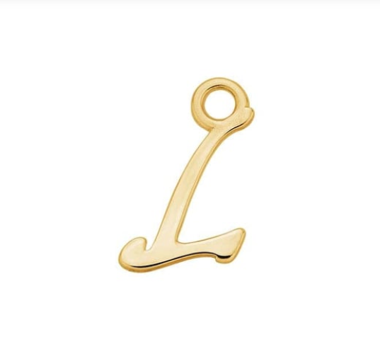 Letter Charms 14k Solid Gold MEDIUM