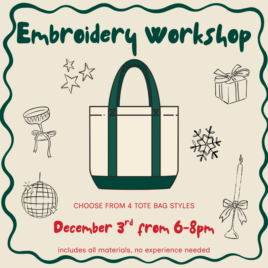 Embroidery Workshop Tote Bag Addition, 12/3