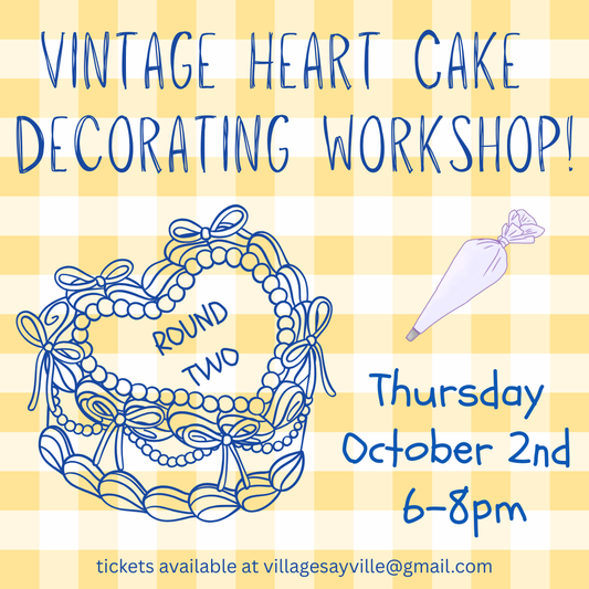 *Vintage Heart Cake Decorating Workshop 10/2