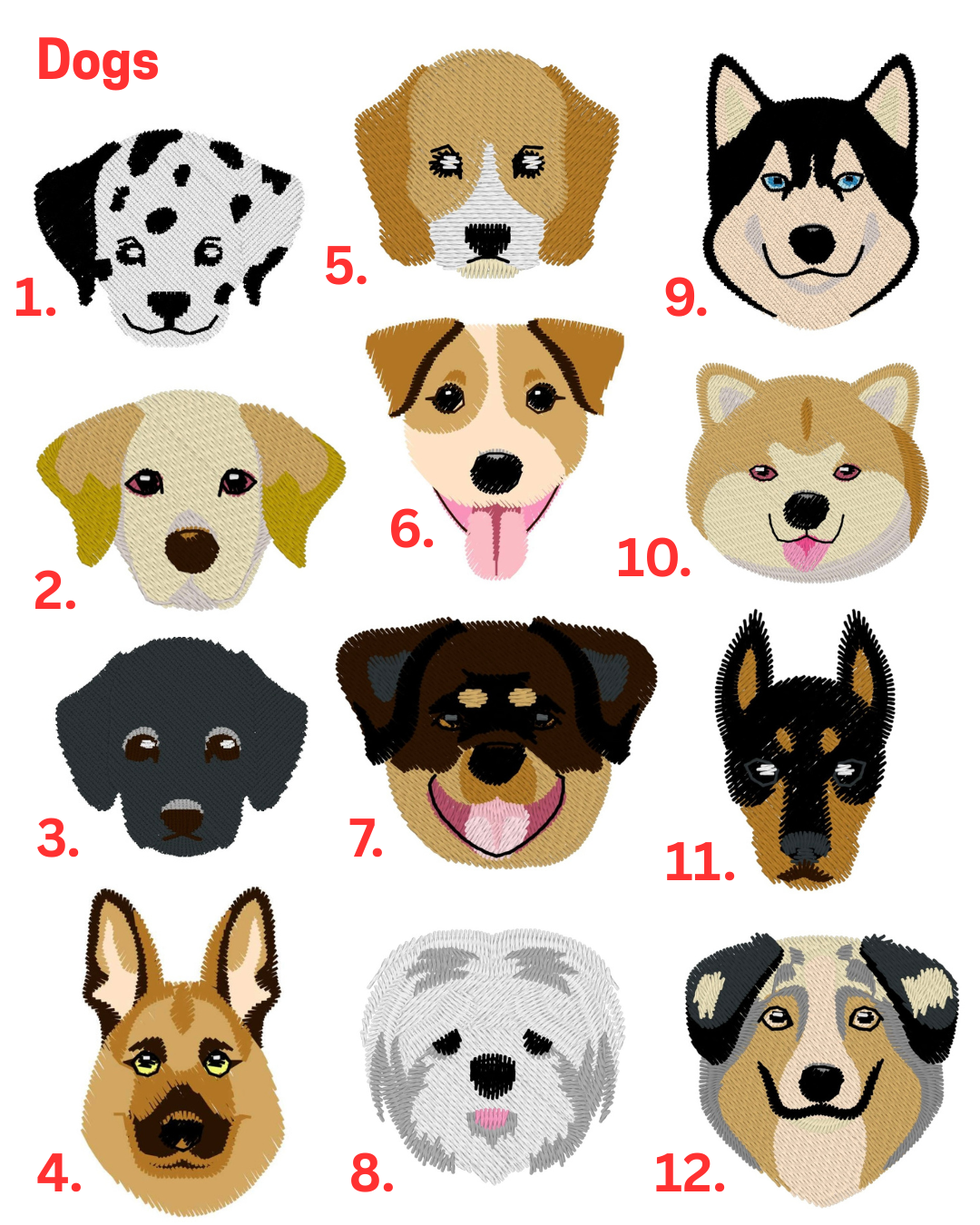 Customized Dog Embroidery