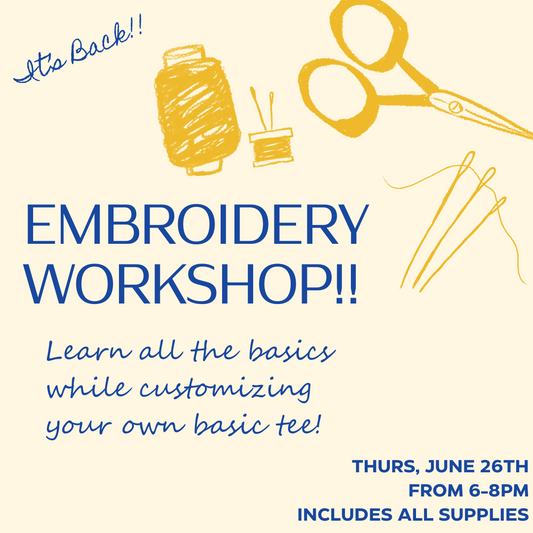 Embroidery Workshop 6/26