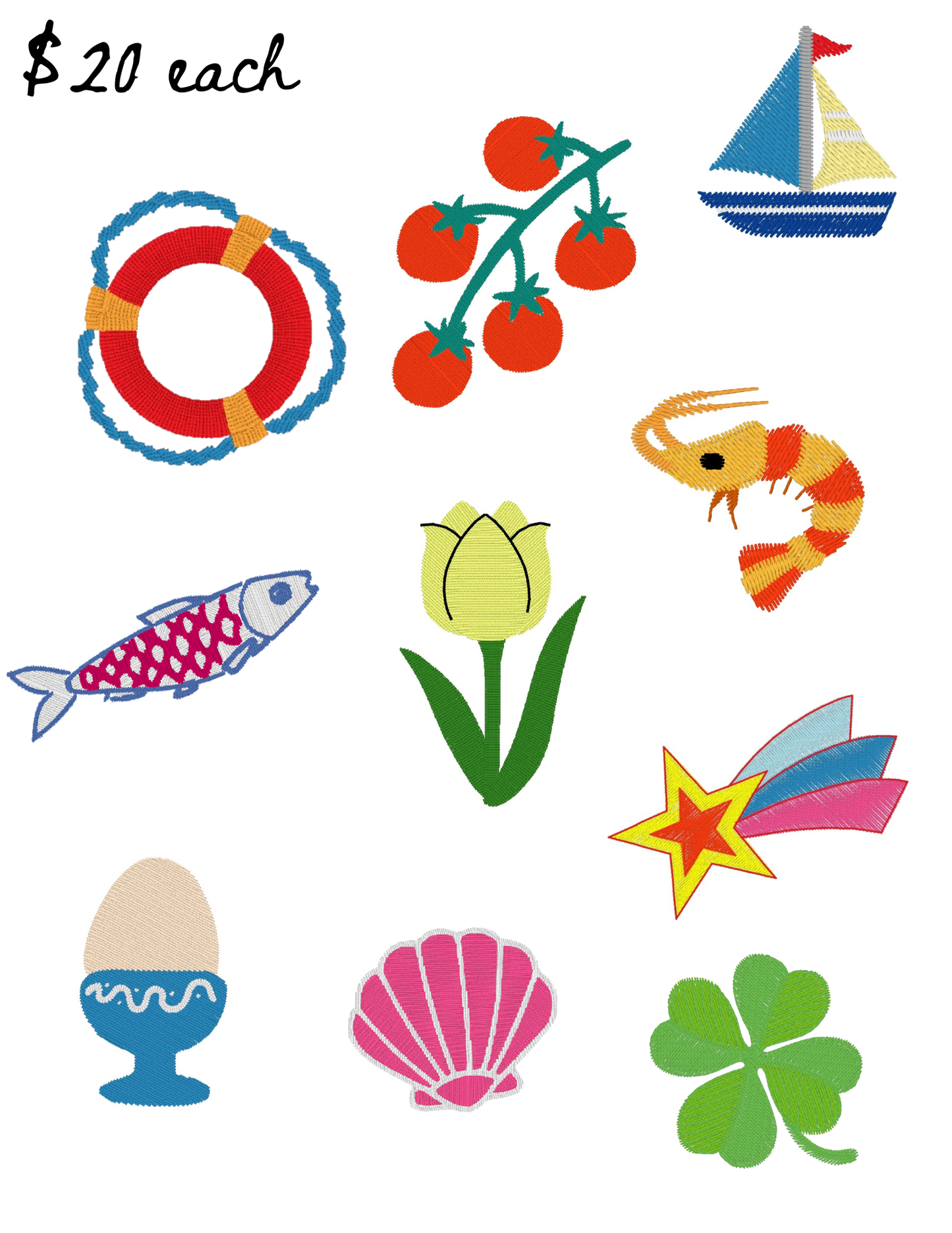 $20 Embroidery Flash Images